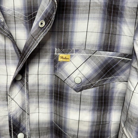 Larry Mahan Men's Western Diamond Pearl Snap Shirt Long Sleeve - Black NWOT - Picture 3 of 7